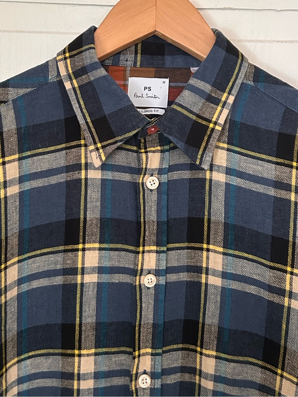 Paul Smith Mens Size M Tailored Fit Long Sleeve Button Down Plaid Shirt - Picture 8 of 12